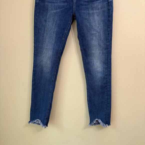 Rag & Bone Jeans Women 26 Blue Medium Wash High Rise Ankle Skinny Raw Hem - Picture 4 of 15